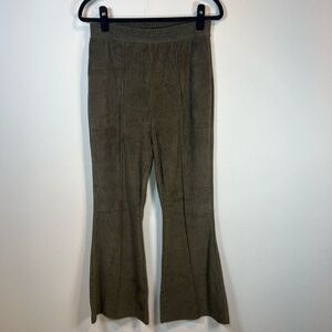 aerie Olive Green Corduroy Flare Pants